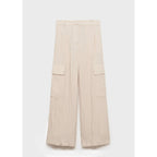 Textured Cargo Pants - Natural