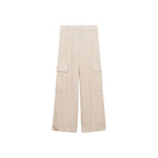 Textured Cargo Pants - Natural