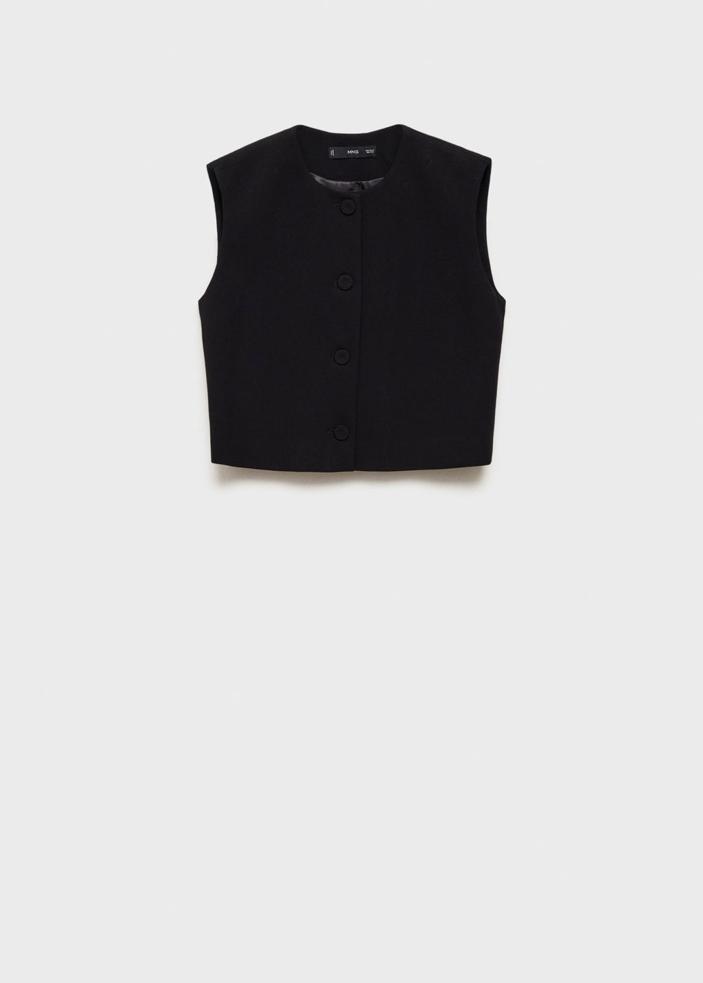 Button-Down Suit Vest - Black
