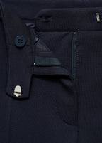 Straight Leg Trousers in Point De Rome Knit - Dark Navy