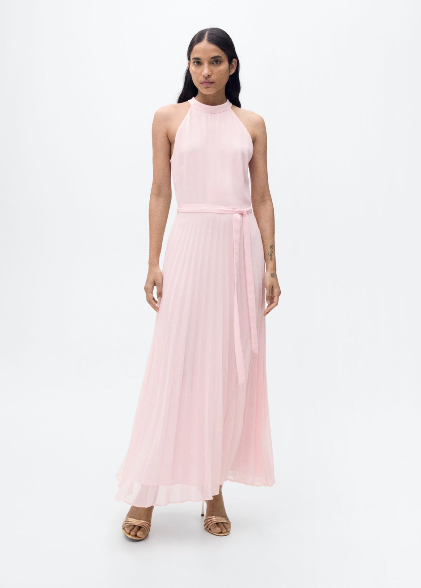 Robe Plissée Emmanchures Américaines