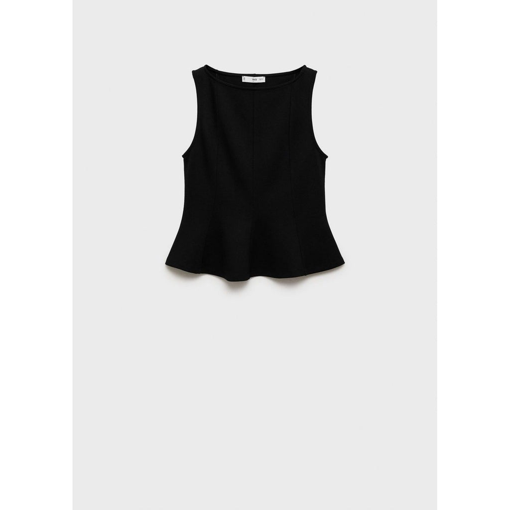Top Péplum con Detalles de Costuras