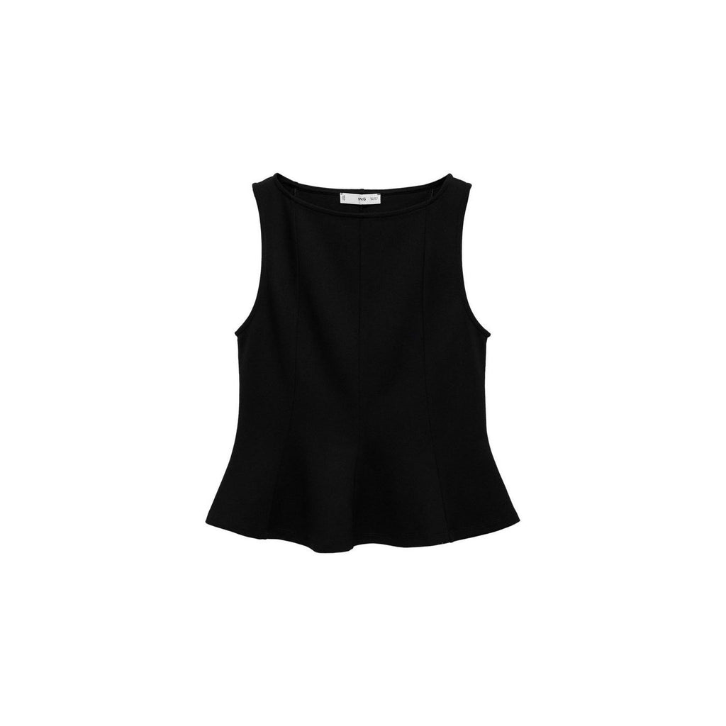 Top Péplum con Detalles de Costuras