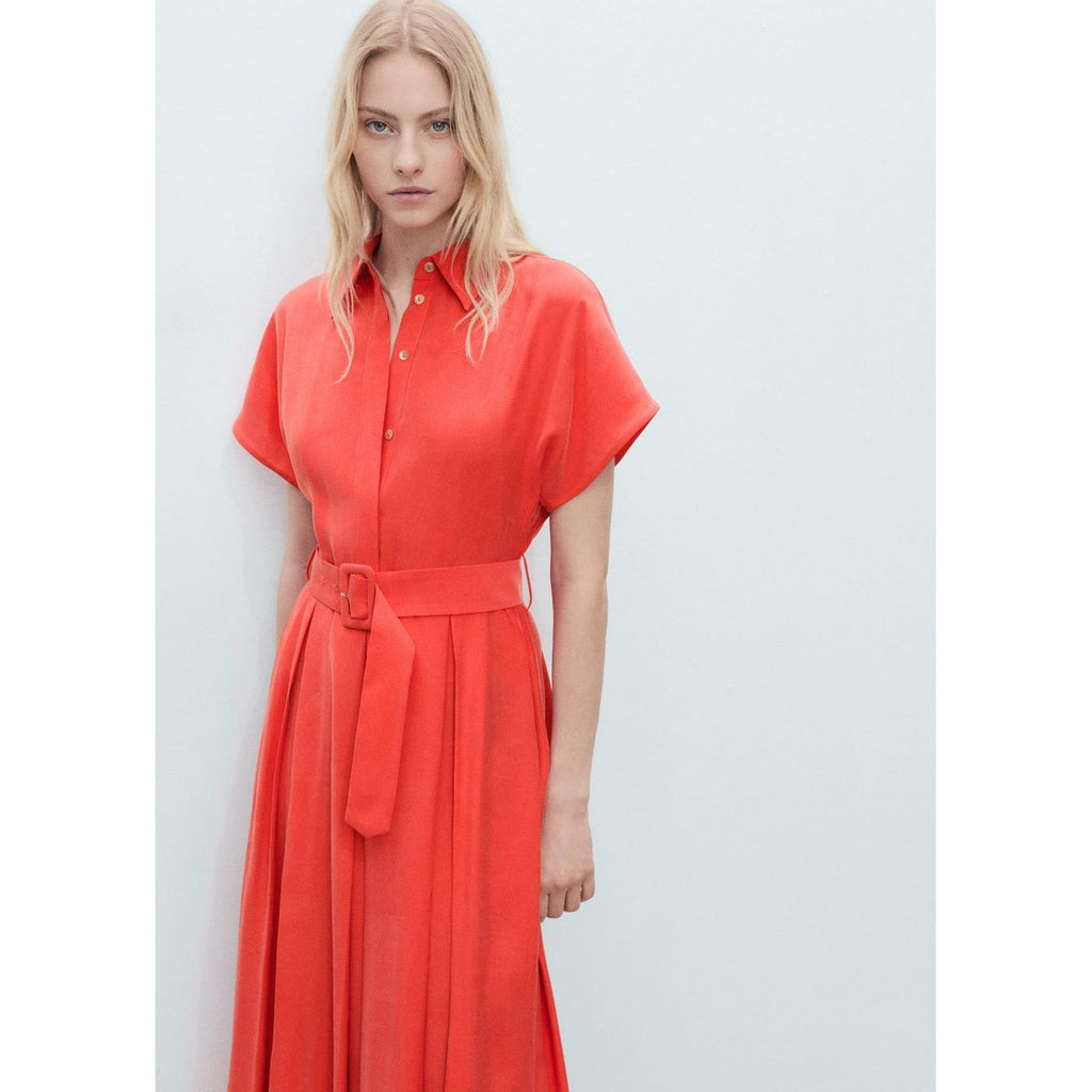Robe Midi Évasée Ceinture
