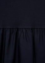 Robe Évasée Tissu Combiné