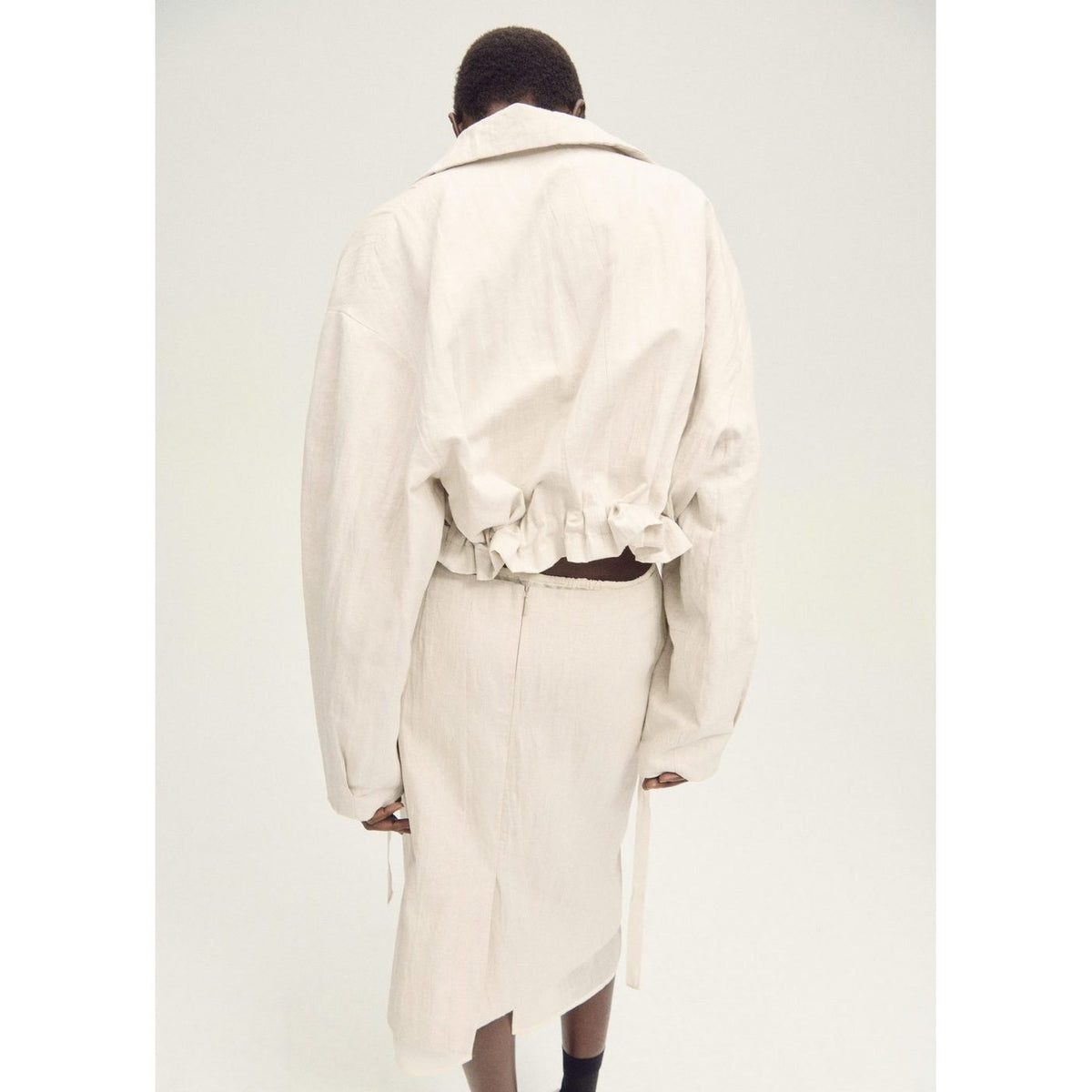 Veste Courte En Lin Mélangé