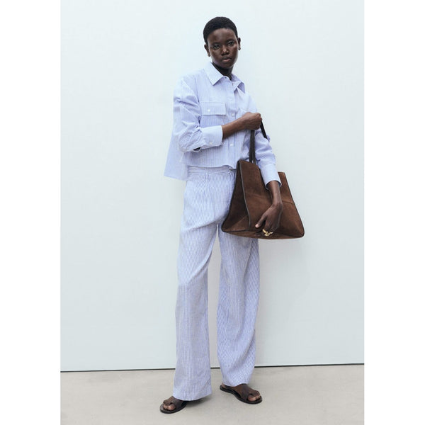 Pantalon Lin À Rayures