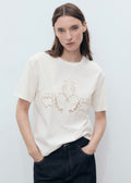 Embroidered Cotton T-Shirt - White