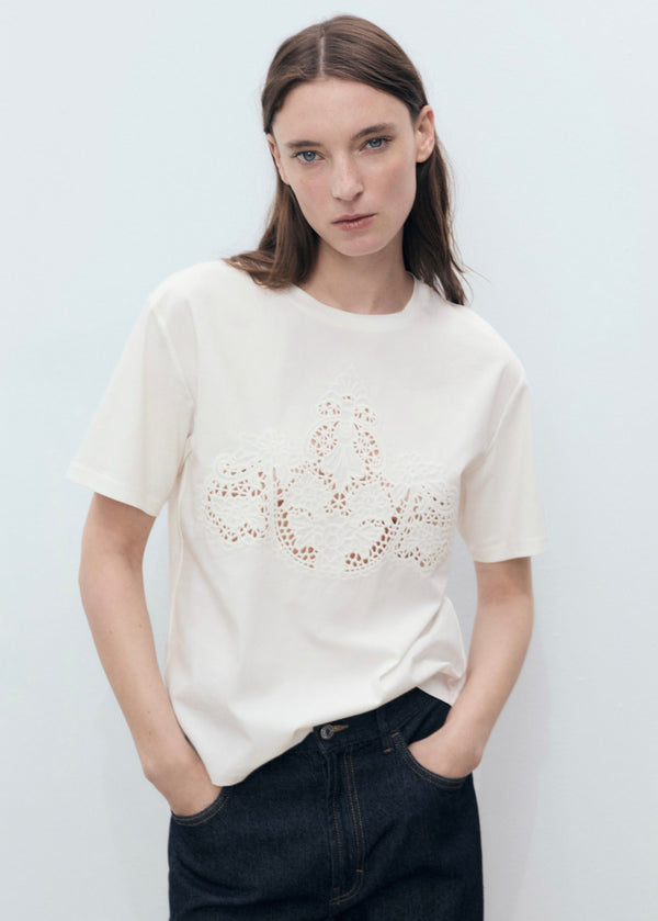 Embroidered Cotton T-Shirt