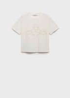 Embroidered Cotton T-Shirt - White