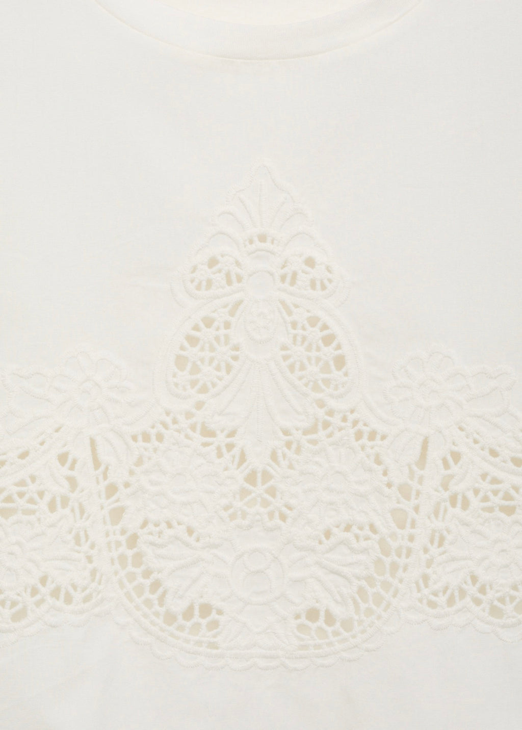 Embroidered Cotton T-Shirt - White