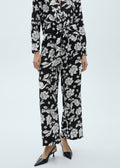 Floral Print Straight-Leg Trousers