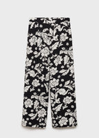 Floral Print Straight-Leg Trousers