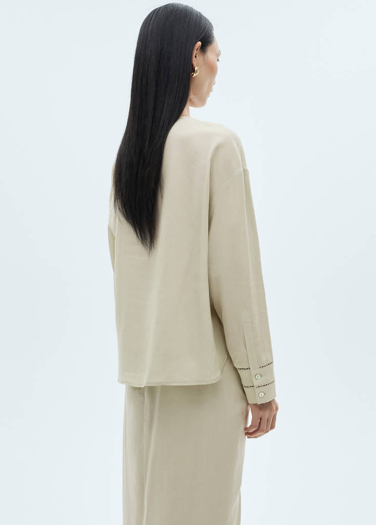Blouse Lyocell Détails Ajourés
