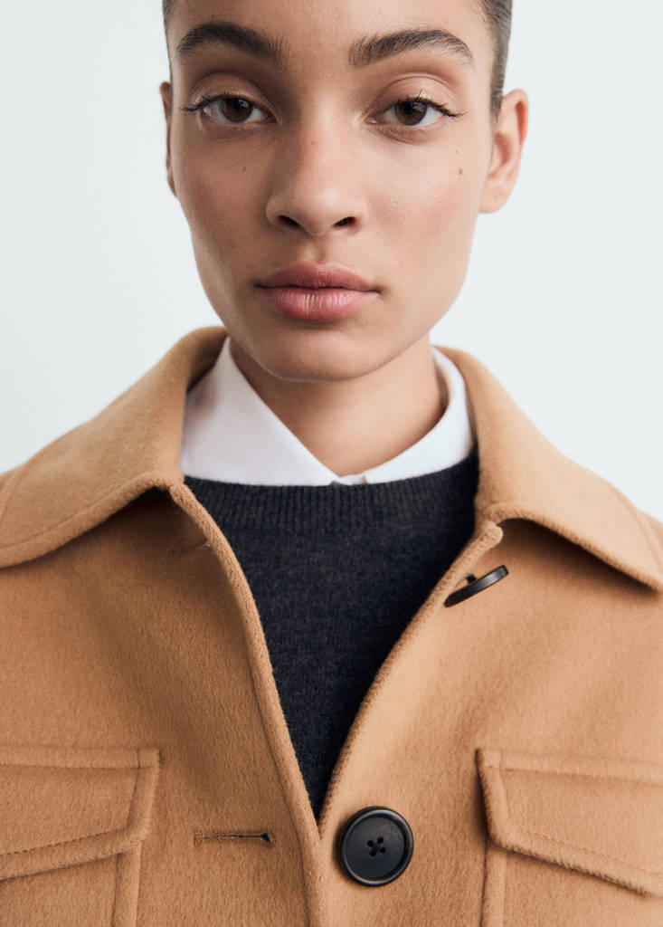 Veste Laine À Poches