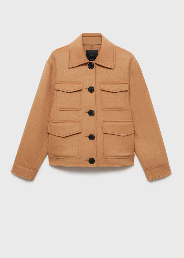 Veste Laine À Poches