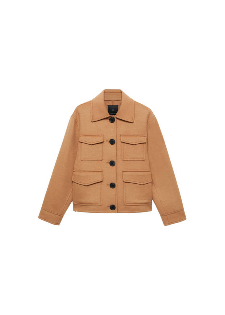 Veste Laine À Poches