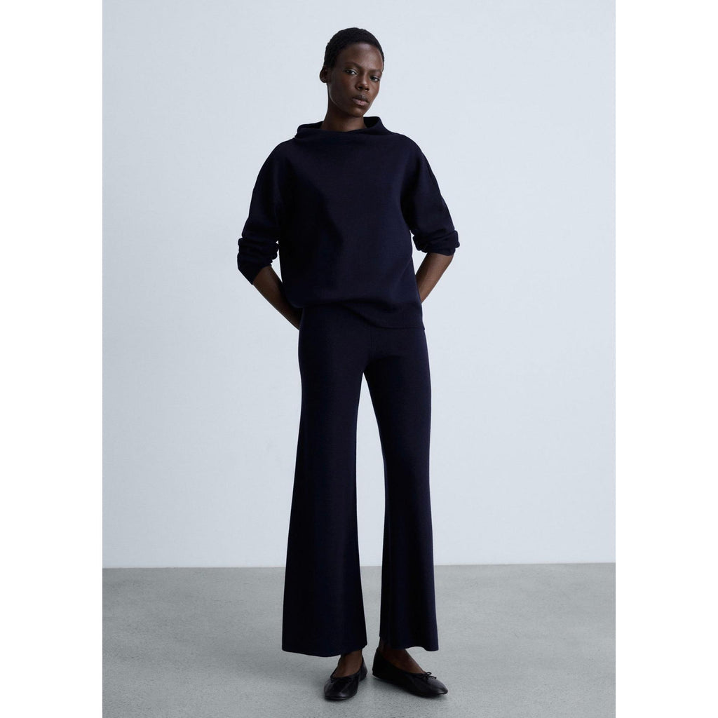 Cotton-Linen Knit Trousers