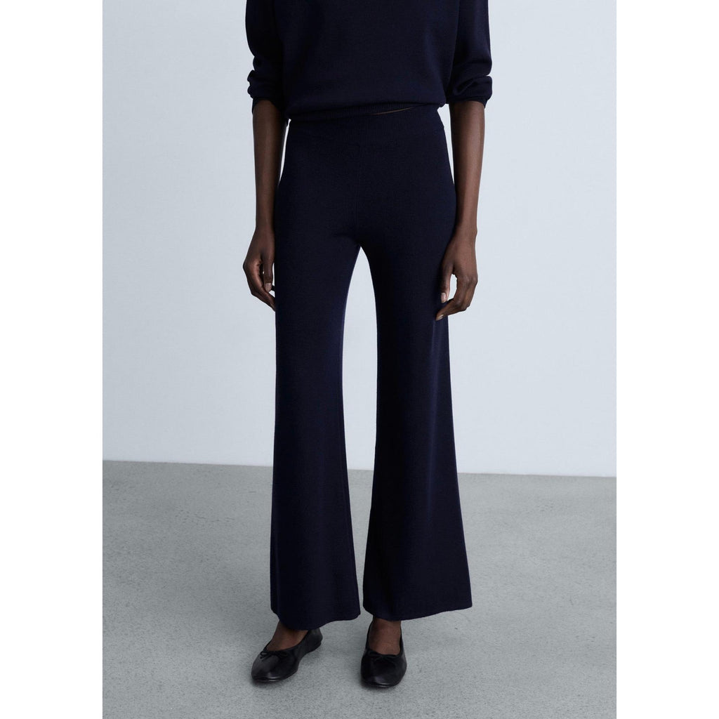 Cotton-Linen Knit Trousers