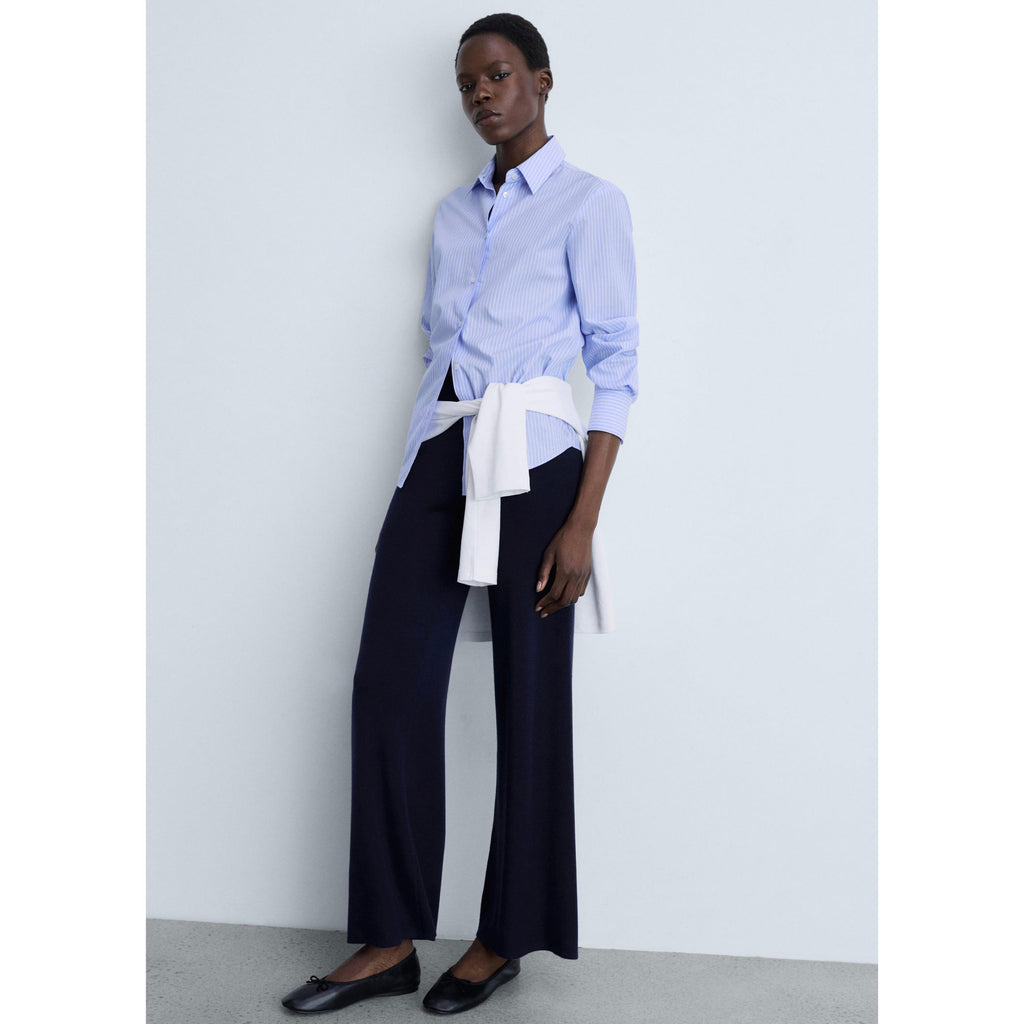 Cotton-Linen Knit Trousers