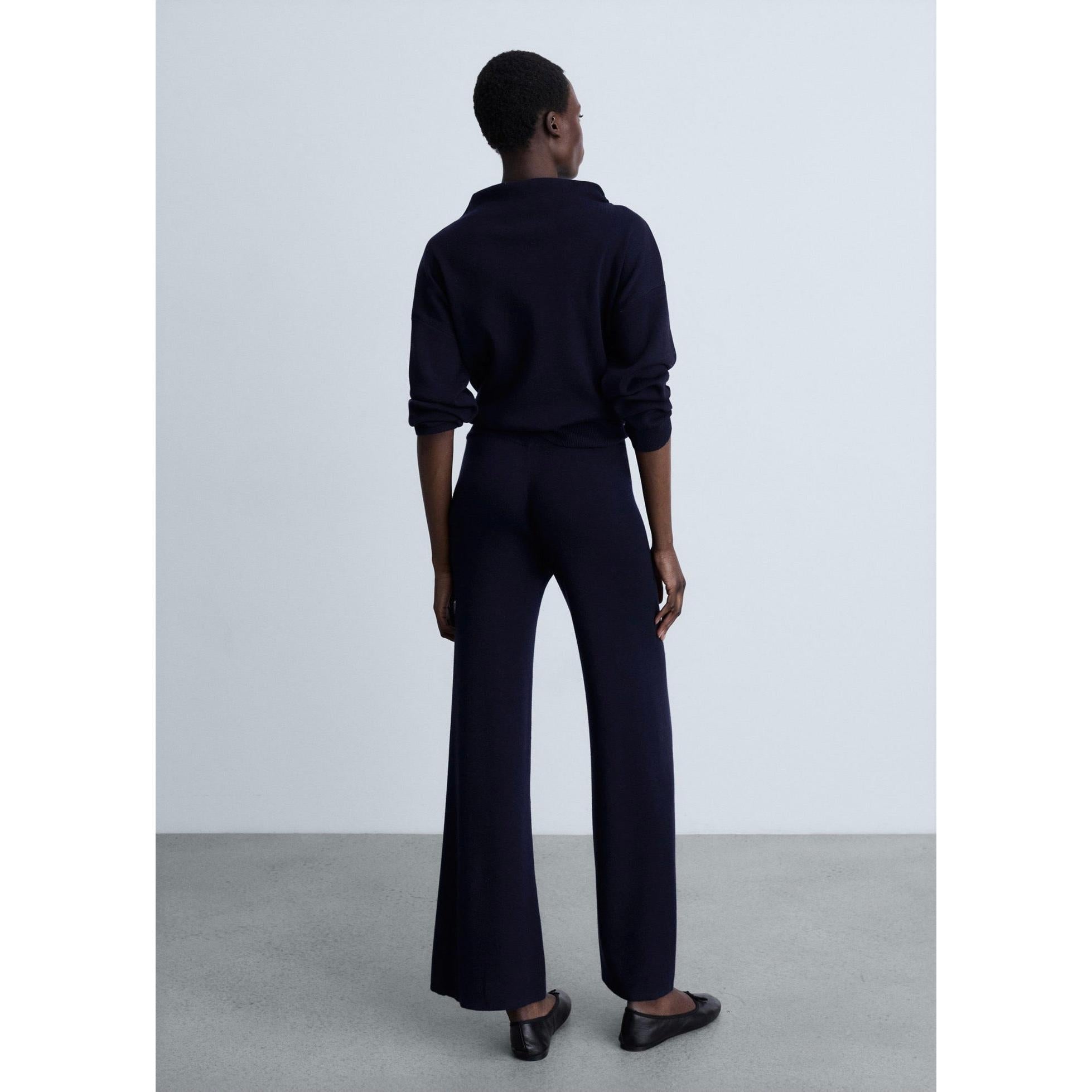 Cotton-Linen Knit Trousers