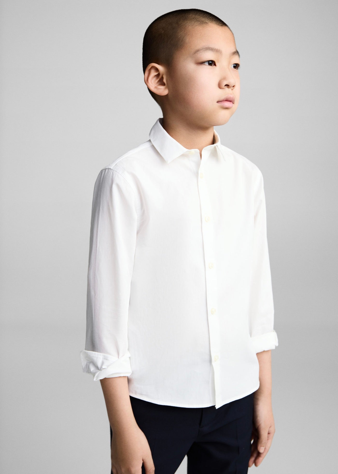 Chemise Popelin Blanc - Garçon