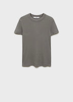 Short-Sleeve Fitted T-Shirt - Light/Pastel Brown