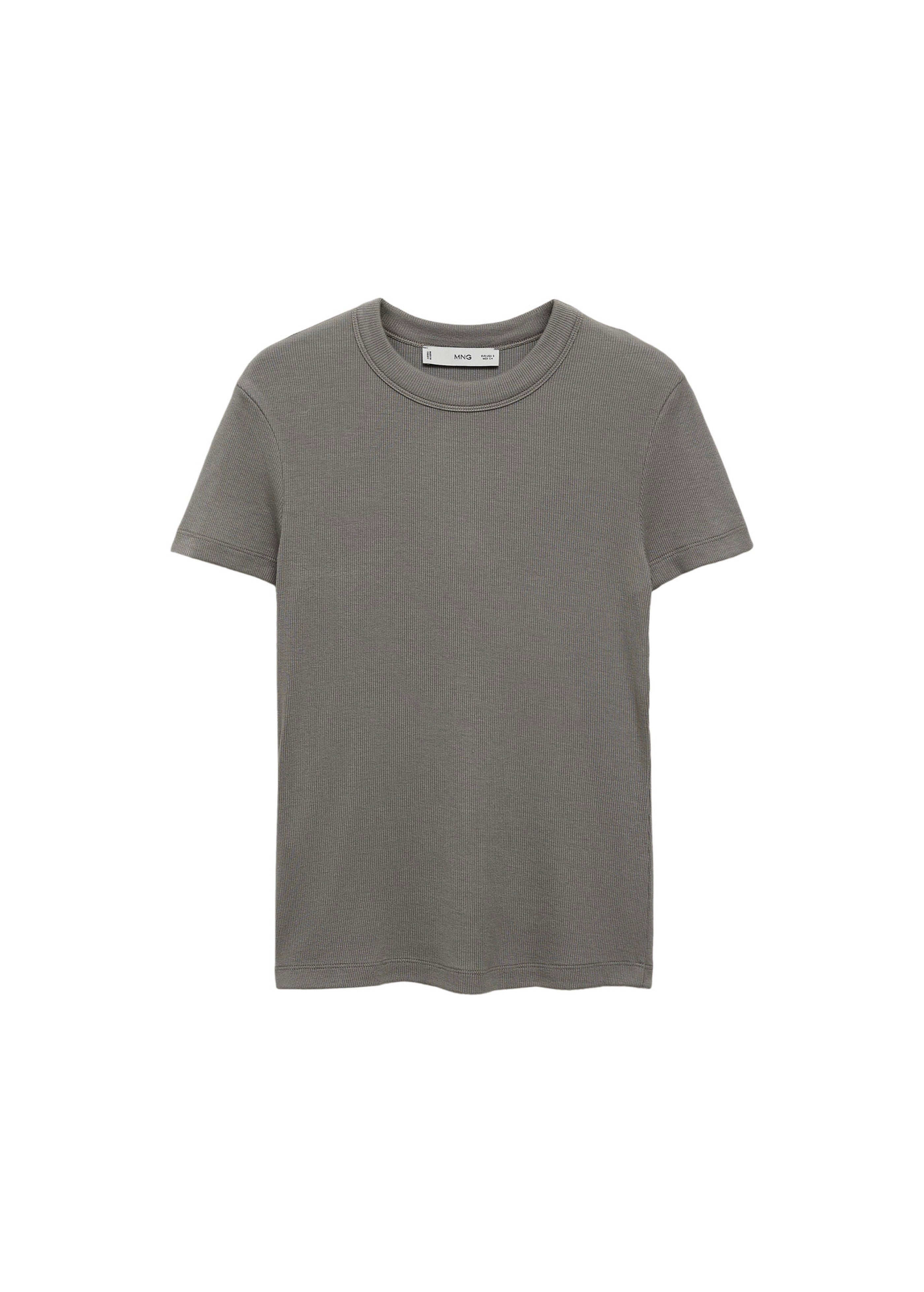 Short-Sleeve Fitted T-Shirt - Light/Pastel Brown