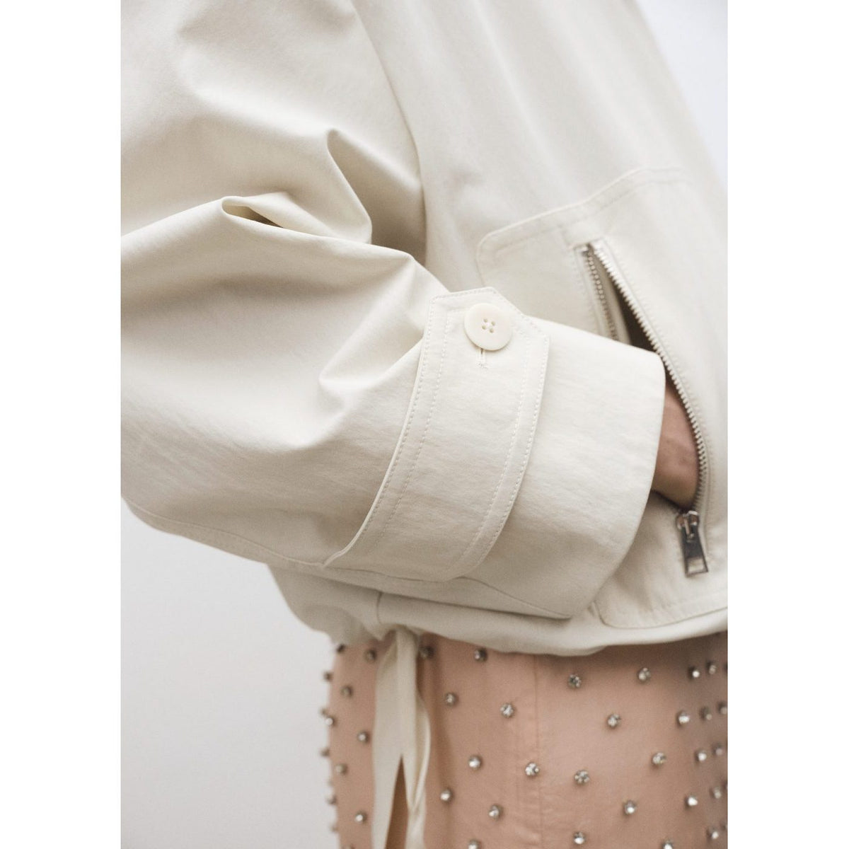 Blouson Bomber Ourlet Réglable