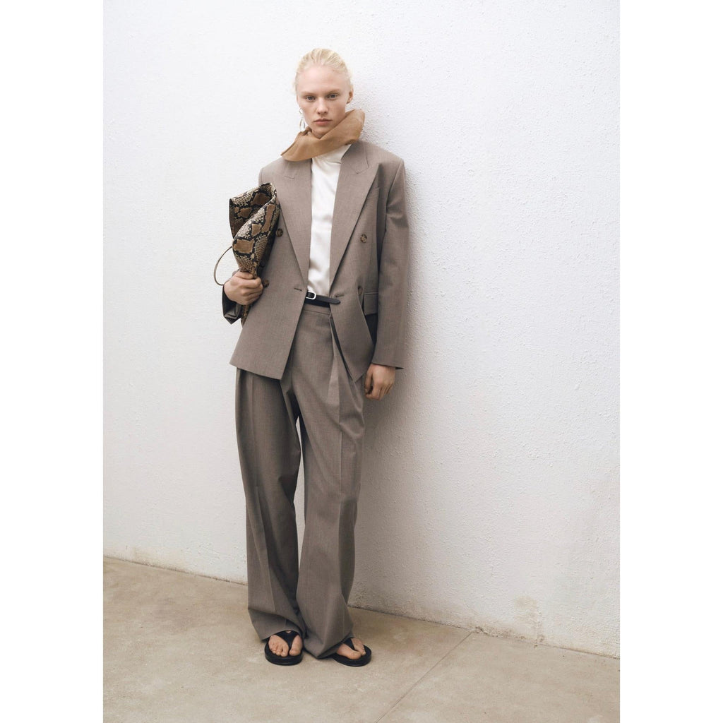 Blazer Traje Lana Mezclada - Medium Brown