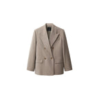 Blazer Traje Lana Mezclada - Medium Brown