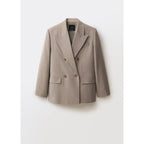 Blazer Traje Lana Mezclada - Medium Brown