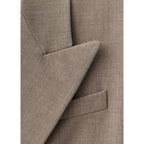 Blazer Traje Lana Mezclada - Medium Brown