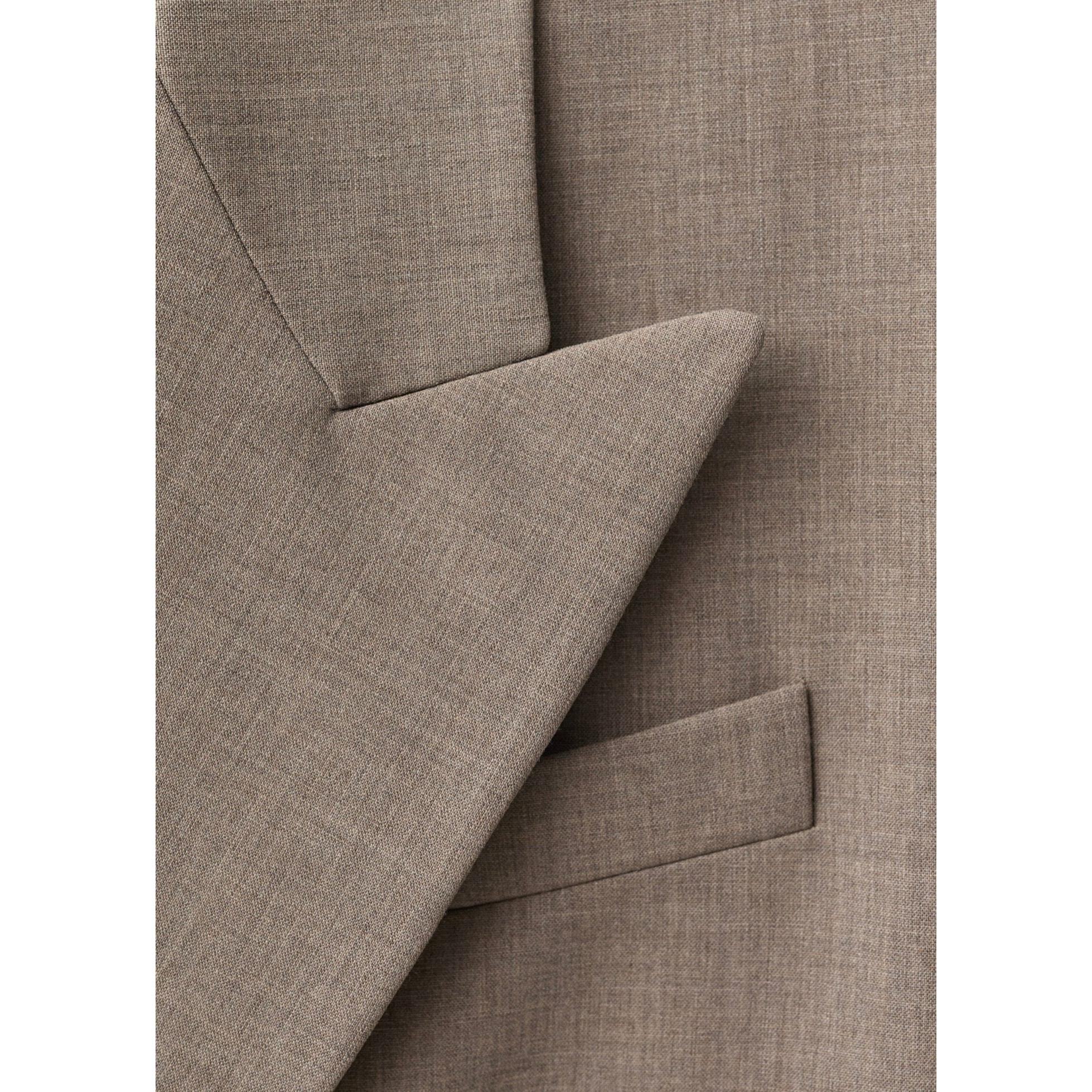 Blazer Traje Lana Mezclada - Medium Brown