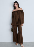 Pantalon Droit Texturé