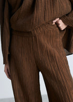 Pantalon Droit Texturé