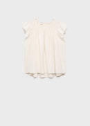 Chemisier À Volants En Lin Mélangé - Blanco Roto - Fille