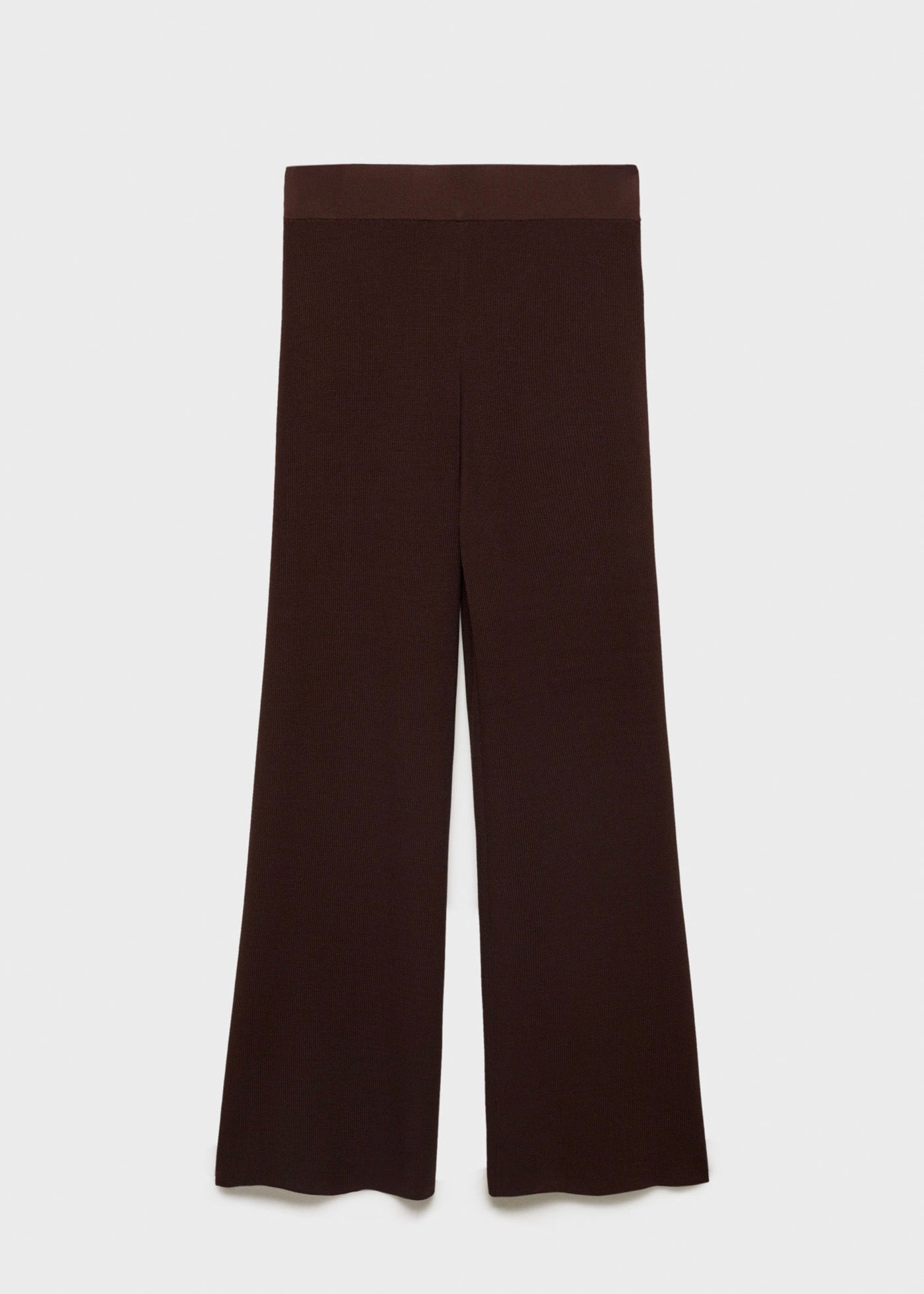 Straight Knit Trousers - Chocolate