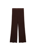 Straight Knit Trousers - Chocolate