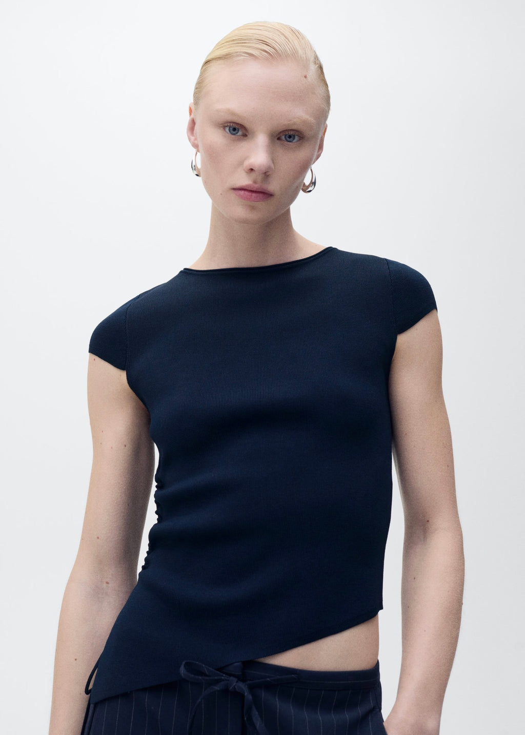 Asymmetric Hem Knit Jumper
