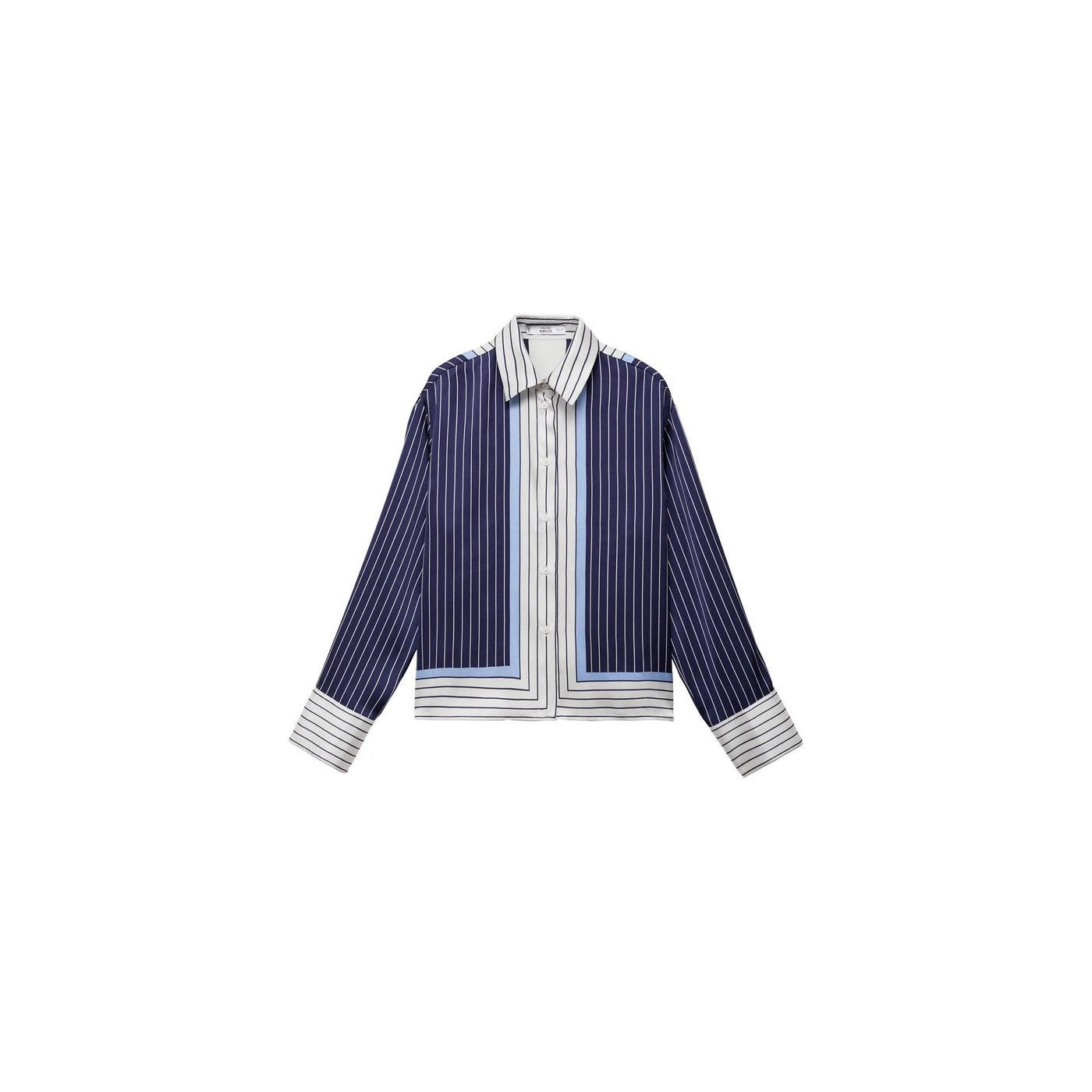 Chemise Satinée Rayures Combinées