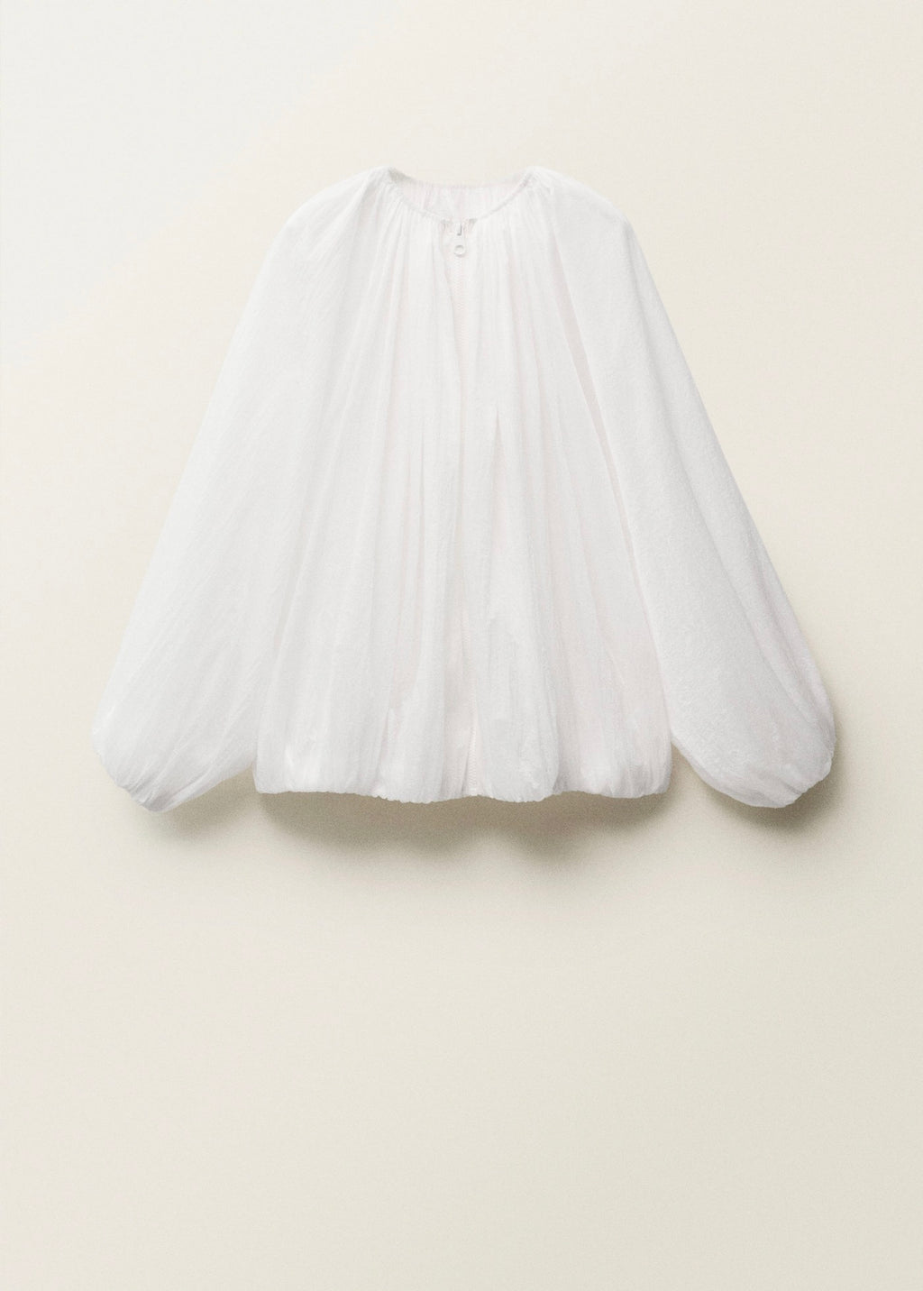 Veste Semi-Transparente Froncée - White