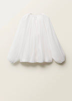 Veste Semi-Transparente Froncée - White
