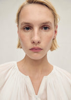 Veste Semi-Transparente Froncée - White