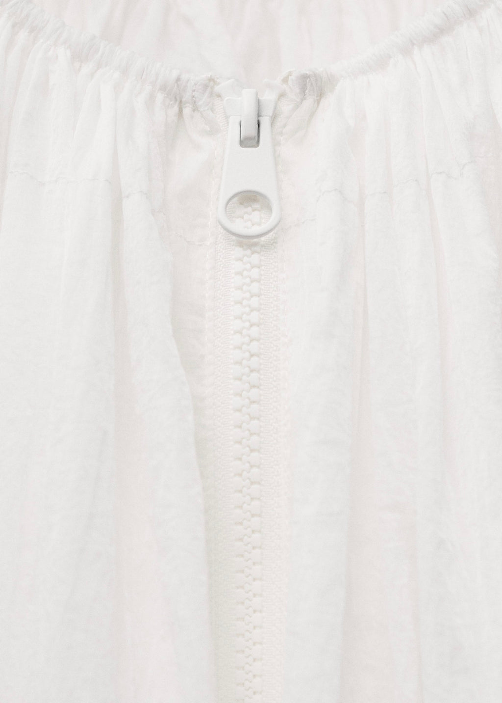 Veste Semi-Transparente Froncée - White