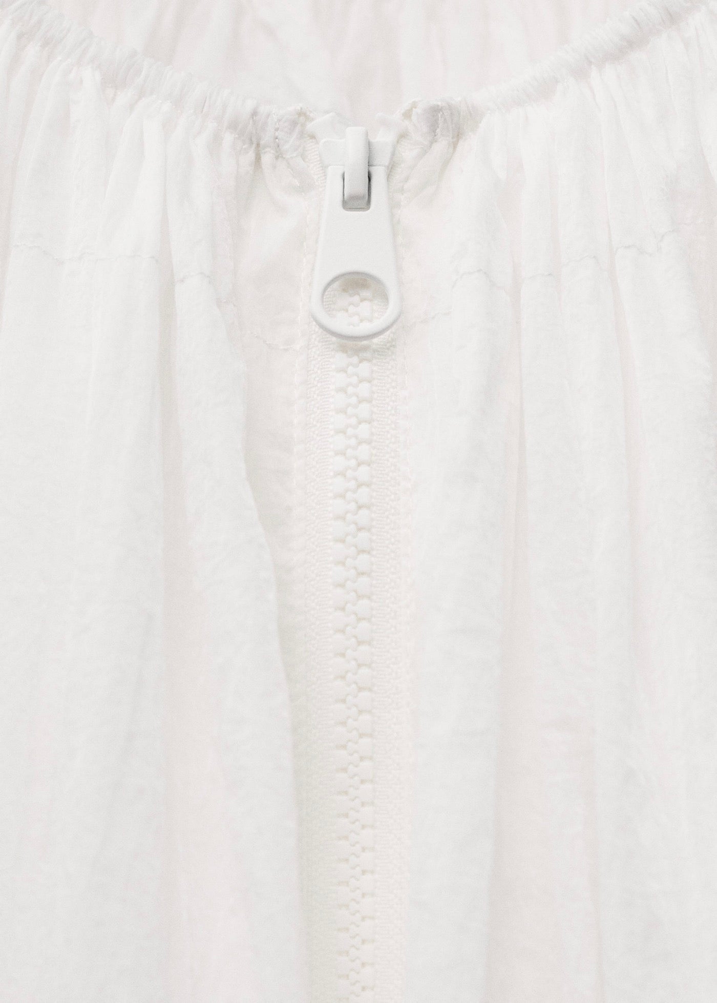 Veste Semi-Transparente Froncée - White