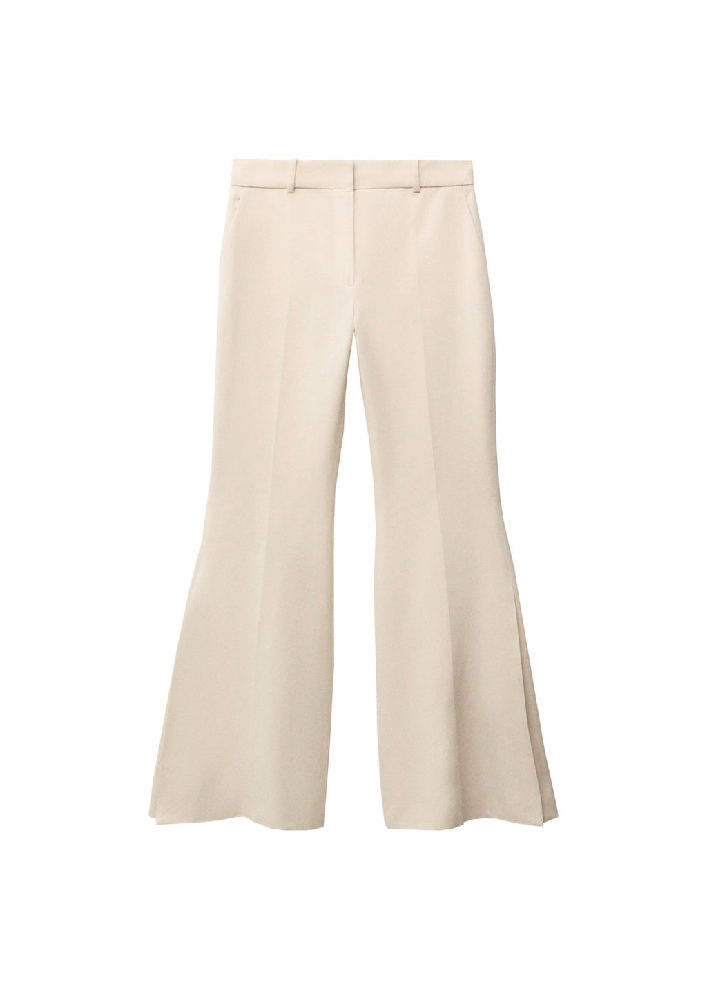 Pantalon De Costume Évasé En Lin Mélangé