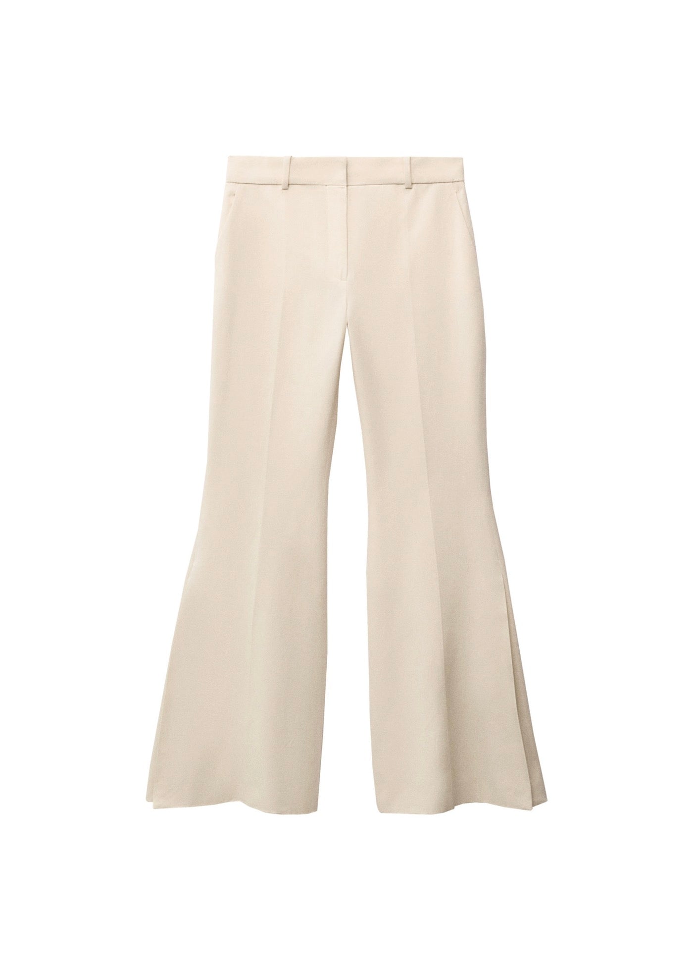 Pantalon De Costume Évasé En Lin Mélangé