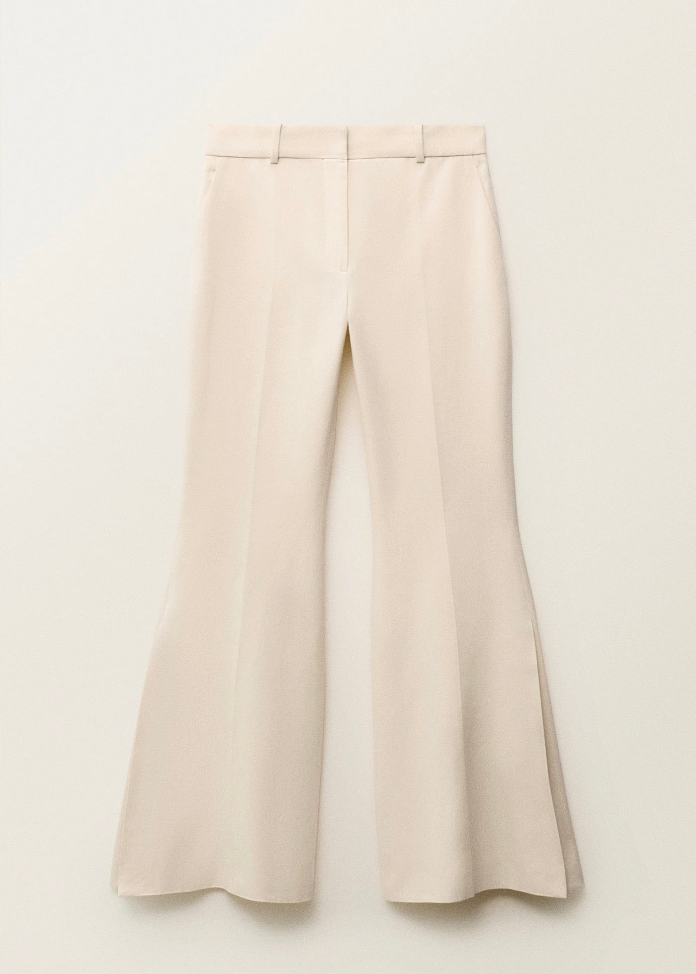 Pantalon De Costume Évasé En Lin Mélangé