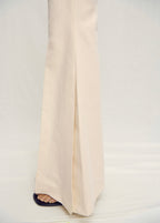 Pantalon De Costume Évasé En Lin Mélangé